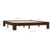 Estructura De Cama Madera Maciza Pino Marrón Oscuro 180x200 Cm Vidaxl