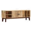 Mueble Para Tv De Madera Maciza De Mango Rugosa 130x30x46 Cm Vidaxl