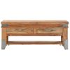 Mesa De Centro De Madera Maciza De Acacia 110x52x45 Cm Vidaxl