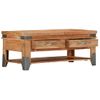 Mesa De Centro De Madera Maciza De Acacia 110x52x45 Cm Vidaxl