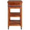 Carrito De Cocina De Madera Maciza De Acacia 100x48x89 Cm Vidaxl