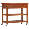 Carrito De Cocina De Madera Maciza De Acacia 100x48x89 Cm Vidaxl