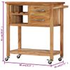 Carrito De Cocina De Madera Maciza De Acacia 80x45x91 Cm Vidaxl