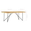 Mesa De Comedor De Madera Maciza De Mango 180x90x76 Cm Vidaxl