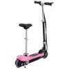 vidaXL Patinete eléctrico con asiento rosa 120 W