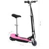 Patinete Eléctrico Con Asiento Rosa 120 W Vidaxl