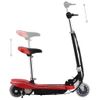 Patinete Eléctrico Con Asiento Y Led Rojo 120 W Vidaxl