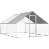 Jaula Gallinero De Exterior De Acero Galvanizado 2,75x4x1,92 M Vidaxl