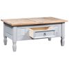 Mesa De Centro Corona Range Pino Mexicano Gris 100x60x45 Cm Vidaxl