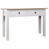 Mesa Consola Madera Maciza Pino Panamá Blanco 110x40x72cm Vidaxl