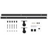 Kit De Herrajes Para Puertas Correderas Skien Acero Negro 200cm Vidaxl