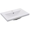 Lavabo Encastrado De Cerámica Blanco 61x39,5x18,5 Cm Vidaxl