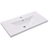 Lavabo Encastrado De Cerámica Blanco 81x39,5x18,5 Cm Vidaxl