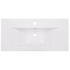 Lavabo Encastrado De Cerámica Blanco 81x39,5x18,5 Cm Vidaxl