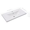 Lavabo Encastrado De Cerámica Blanco 81x39,5x18,5 Cm Vidaxl