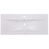 Lavabo Encastrado De Cerámica Blanco 91x39,5x18,5 Cm Vidaxl