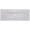 Lavabo Encastrado De Cerámica Blanco 101x39,5x18,5 Cm Vidaxl