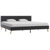 Estructura De Cama De Tela Gris Oscuro 180x200 Cm Vidaxl