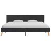 Estructura De Cama De Tela Gris Oscuro 180x200 Cm Vidaxl