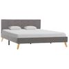 Estructura De Cama De Tela Gris Claro 140x200 Cm Vidaxl