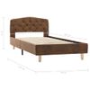 Estructura De Cama De Piel De Ante Artificial Marrón 90x200 Cm Vidaxl