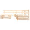 Set Muebles De Palés De Jardín Cojines Rojos 4 Pzas Madera Vidaxl