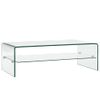 Mesa De Centro De Vidrio Templado Transparente 98x45x31 Cm Vidaxl