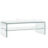 Mesa De Centro De Vidrio Templado Transparente 98x45x31 Cm Vidaxl