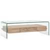 Mesa De Centro De Vidrio Templado Transparente 98x45x31 Cm Vidaxl