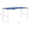 Mesa De Ping Pong Con Red Azul 152x76x66 Cm Vidaxl