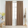 Cortinas Opacas Con Ganchos 2 Piezas Gris Topo 140x225 Cm Vidaxl