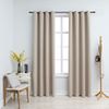 Cortinas Opacas Con Anillas De Metal 2 Piezas Beige 140x175 Cm Vidaxl