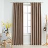 Cortinas Opacas Con Ganchos 2 Piezas Gris Topo 140x225 Cm Vidaxl