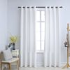 Cortinas Opacas Anillas De Metal 2 Pzs Blanco Crudo 140x175 Cm Vidaxl