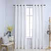 Cortinas Opacas Anillas De Metal 2 Pzas Blanco Crudo 140x225 Cm Vidaxl