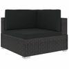 Set Muebles De Jardín 8 Piezas Y Cojines Ratán Sintético Negro Vidaxl