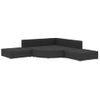 Set Muebles De Jardín Y Cojines 6 Piezas Ratán Sintético Negro Vidaxl