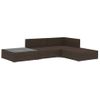 Set Muebles De Jardín 4 Piezas Y Cojines Ratán Sintético Marrón Vidaxl