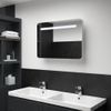 Mueble De Baño Con Espejo Led 80x9,5x55 Cm Vidaxl