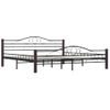 Estructura De Cama De Metal Negra 180x200 Cm Vidaxl