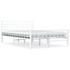 Estructura De Cama De Metal Blanco 120x200 Cm Vidaxl