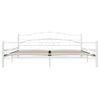 Estructura De Cama De Metal Blanco 200x200 Cm Vidaxl