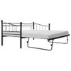 Estructura De Cama De Acero Negra 180x200/90x200 Cm Vidaxl