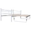 Estructura De Cama De Acero Blanco 180x200/90x200 Cm Vidaxl