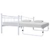 Estructura De Cama De Acero Blanco 180x200/90x200 Cm Vidaxl