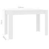 Mesa De Comedor De Aglomerado Blanco 120x60x76 Cm Vidaxl