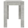 Mesa De Comedor De Aglomerado Gris Hormigón 120x60x76 Cm Vidaxl