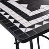 Mesa Bistró De Mosaico Cerámica Negro Y Blanco 60 Cm Vidaxl