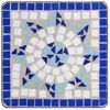 Mesa Auxiliar De Mosaico Cerámica Azul Y Blanco Vidaxl