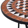 Mesa Bistró De Mosaico Cerámica Marrón 60 Cm Vidaxl